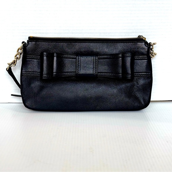 Kate Spade Villabella Avenue Celina Bow Black Leather Crossbody - Picture 1 of 12